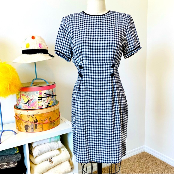 Vintage 80’s/90’s Buffalo Plaid Dress - Picture 2 of 16